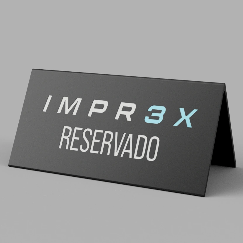 Cartel de reservado personalizado